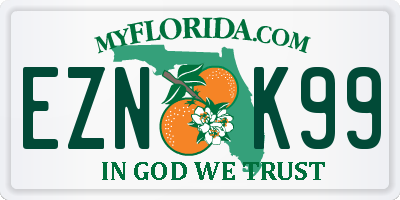 FL license plate EZNK99