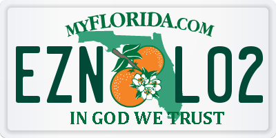 FL license plate EZNL02