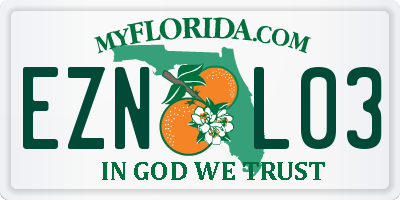 FL license plate EZNL03