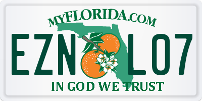 FL license plate EZNL07