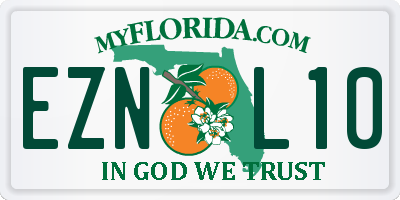 FL license plate EZNL10