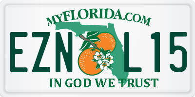 FL license plate EZNL15