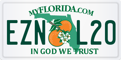 FL license plate EZNL20