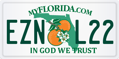 FL license plate EZNL22