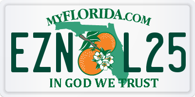 FL license plate EZNL25