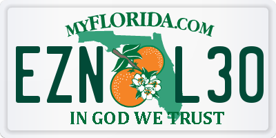 FL license plate EZNL30