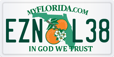 FL license plate EZNL38