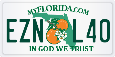 FL license plate EZNL40