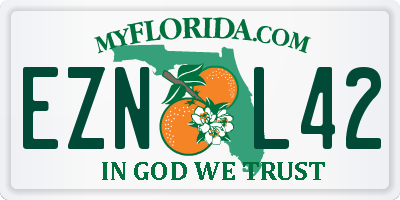 FL license plate EZNL42