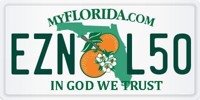 FL license plate EZNL50