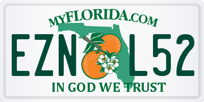 FL license plate EZNL52