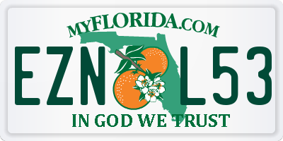 FL license plate EZNL53