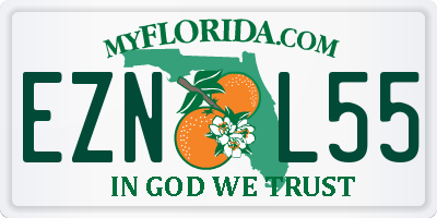 FL license plate EZNL55