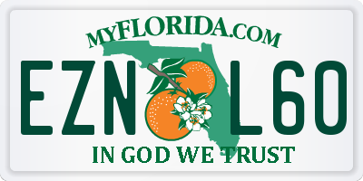 FL license plate EZNL60