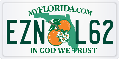 FL license plate EZNL62