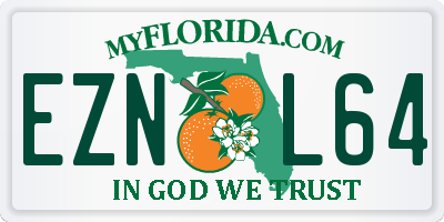 FL license plate EZNL64