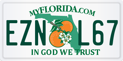 FL license plate EZNL67