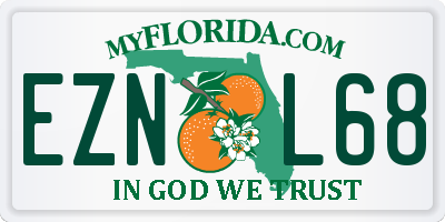 FL license plate EZNL68