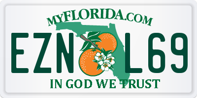 FL license plate EZNL69