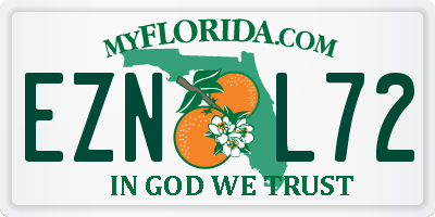 FL license plate EZNL72