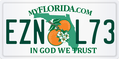 FL license plate EZNL73