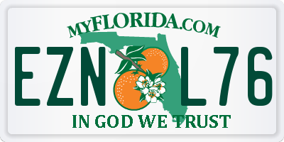 FL license plate EZNL76