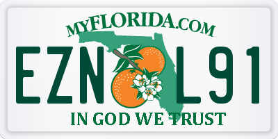 FL license plate EZNL91