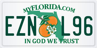 FL license plate EZNL96