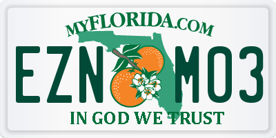 FL license plate EZNM03