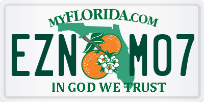 FL license plate EZNM07