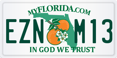 FL license plate EZNM13