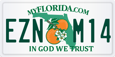 FL license plate EZNM14