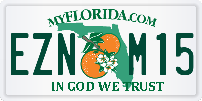 FL license plate EZNM15