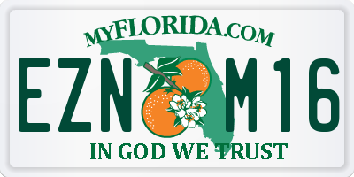 FL license plate EZNM16