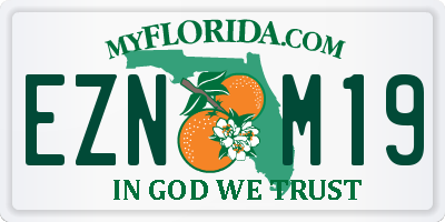 FL license plate EZNM19