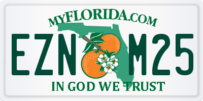 FL license plate EZNM25