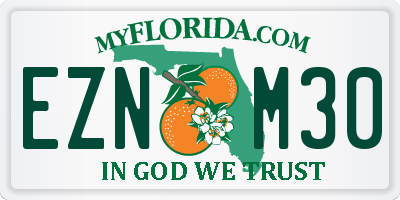 FL license plate EZNM30