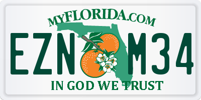 FL license plate EZNM34