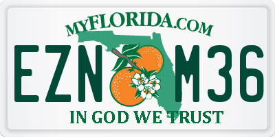 FL license plate EZNM36