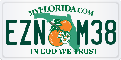 FL license plate EZNM38