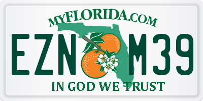 FL license plate EZNM39