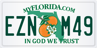 FL license plate EZNM49