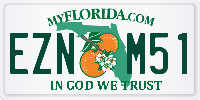 FL license plate EZNM51