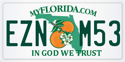 FL license plate EZNM53