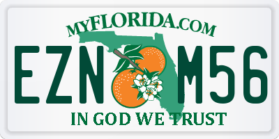 FL license plate EZNM56