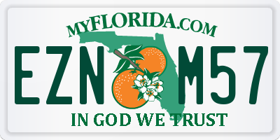 FL license plate EZNM57