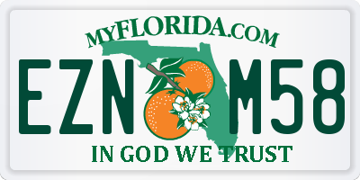 FL license plate EZNM58