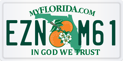 FL license plate EZNM61