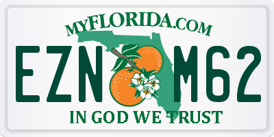 FL license plate EZNM62