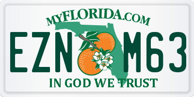 FL license plate EZNM63